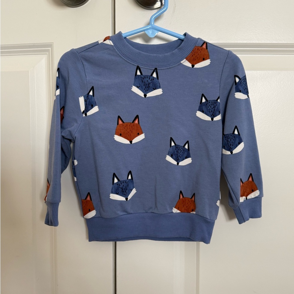 Little Sleepies Blue Fox Pullover Sweatshirt